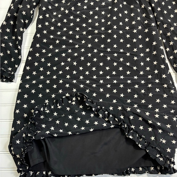 J.Crew Collection Star Dress Silk Ruffle Black White Womens Size 4 - Picture 10 of 16